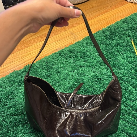 Zara 100% Genuine Leather Dark Brown Hobo Bag - Picture 8 of 8
